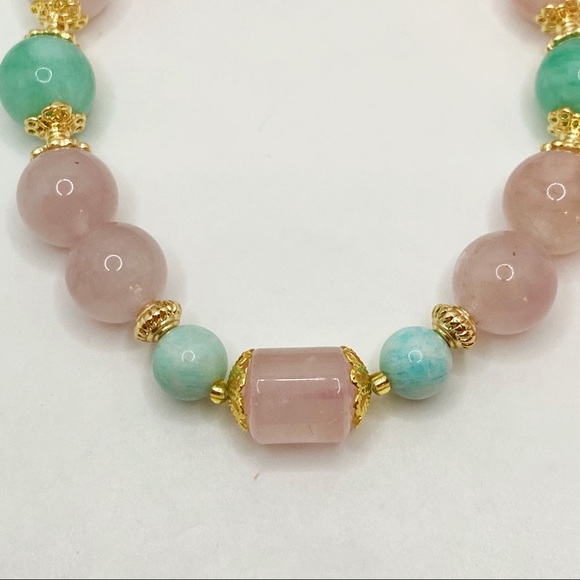 Nature Rose Quartz Tianhe Stone Bracelet - Picture 7 of 9